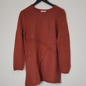 NEON BUDDHA COTTON LINEN BLEND KNIT LONG SLEEVE SWEATER A LINE SIZE MEDIUM